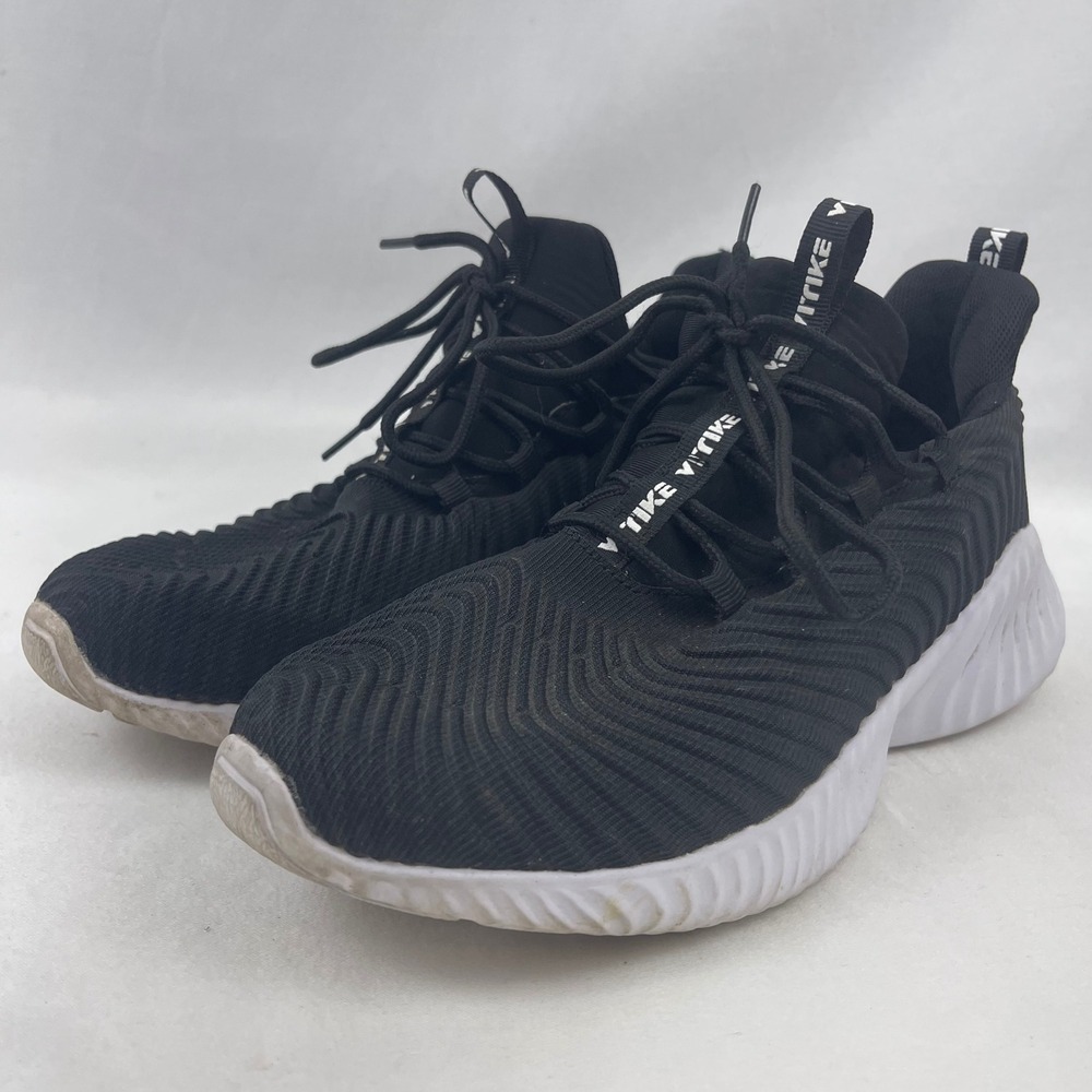 Vitike Running Shoes Mens Black White Very Good Textured Mesh Athletic 40 US 7